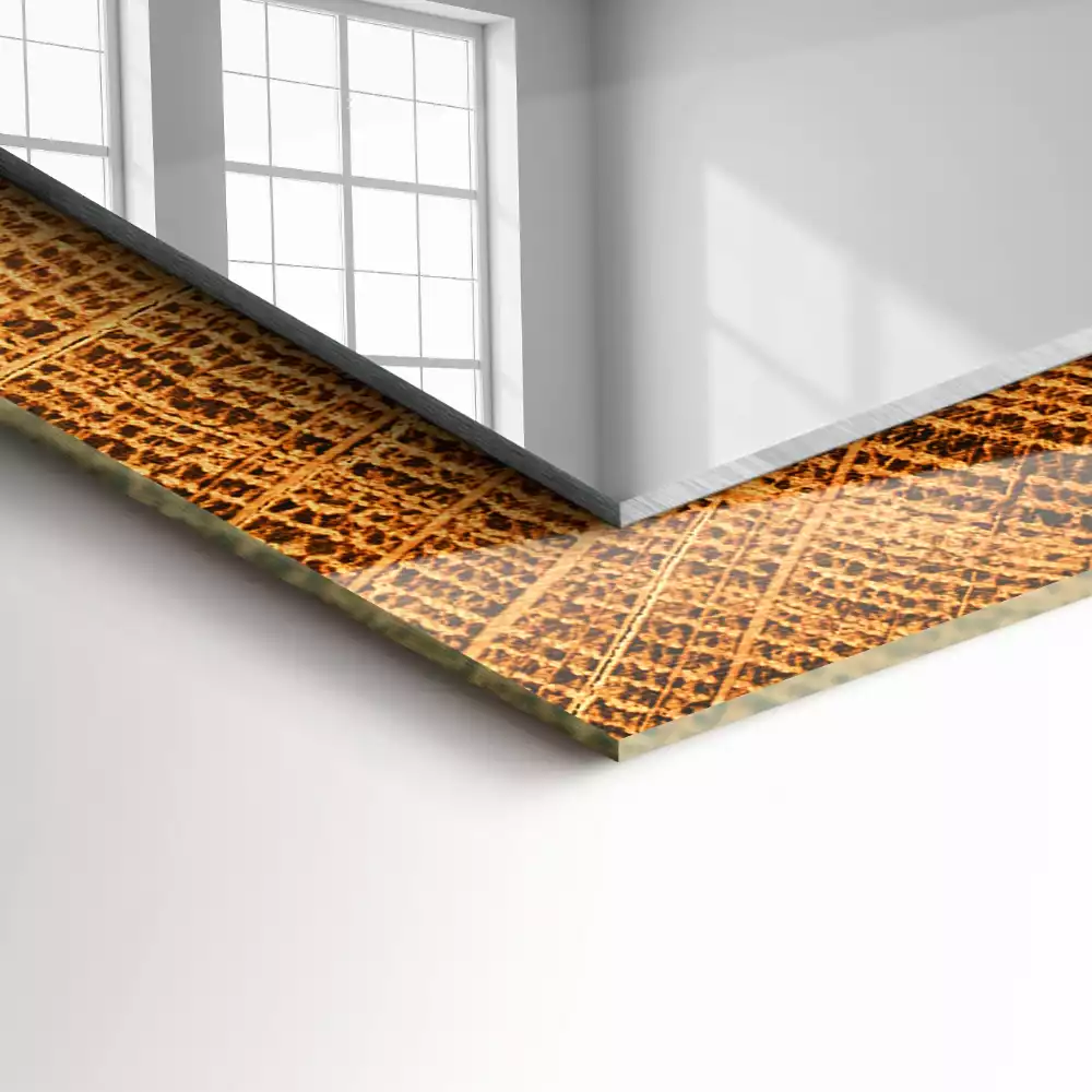 Rechteckiger spiegel Baumquerschnitt Ringe