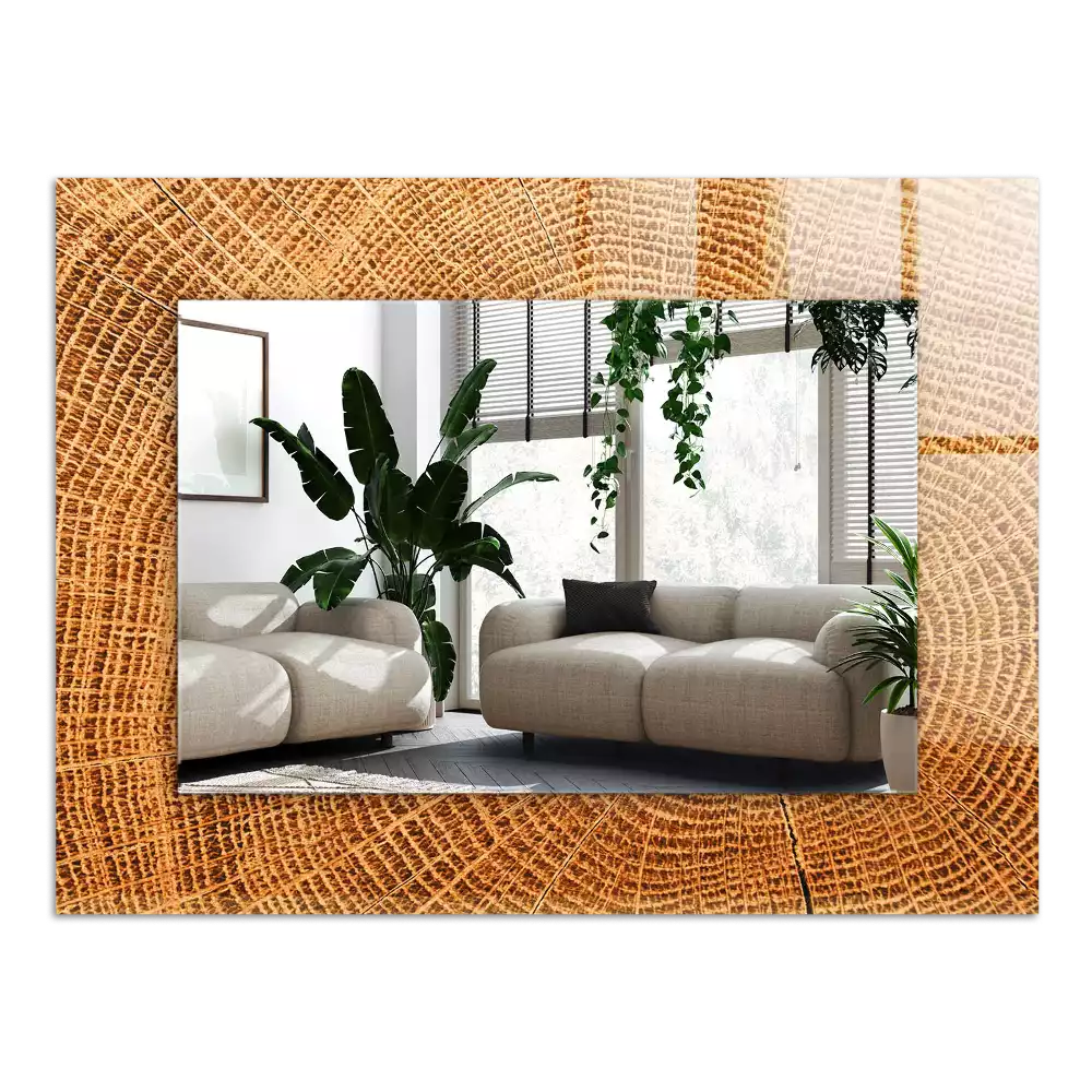 Rechteckiger spiegel Baumquerschnitt Ringe