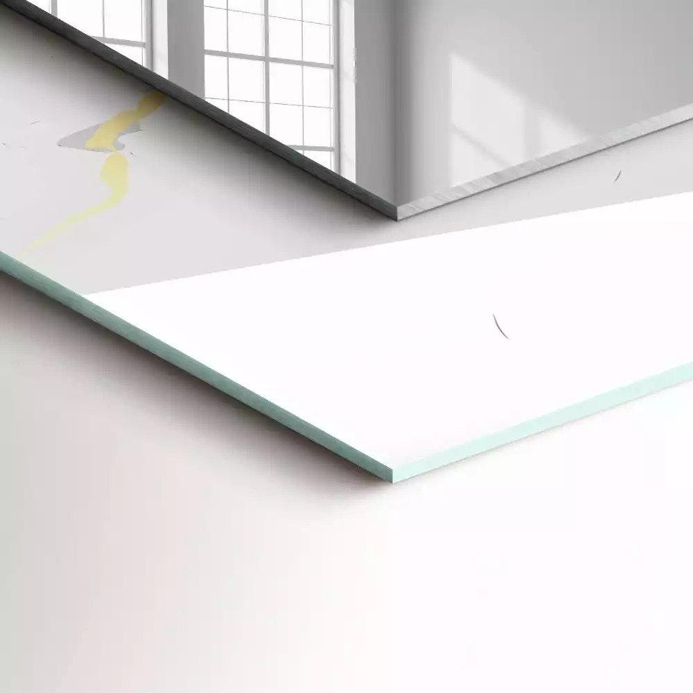 Rechteckiger spiegel Weißes Marmormuster