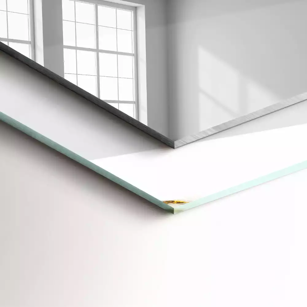 Spiegel mit rechteckigem aufdruck Weißes Marmormuster