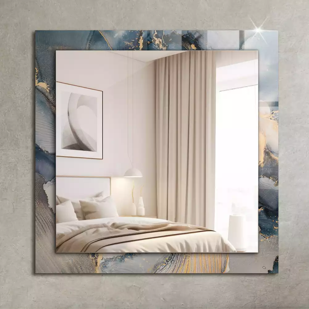 Rechteckiger spiegel Abstrakte blaue Kunst