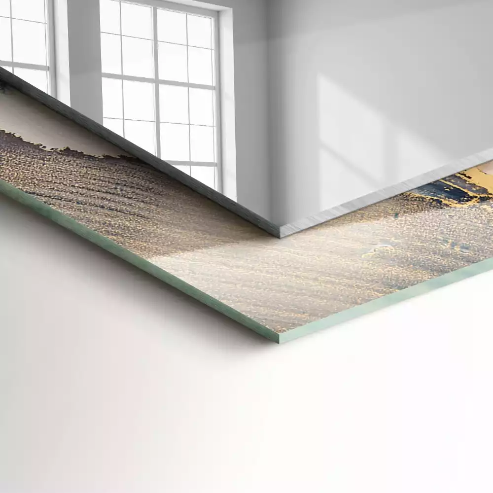 Rechteckiger spiegel Abstrakte blaue Kunst