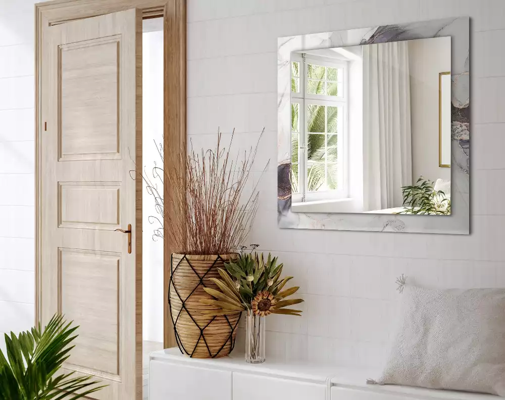 Rechteckiger dekorativer spiegel Abstrakte Kunst Marmor