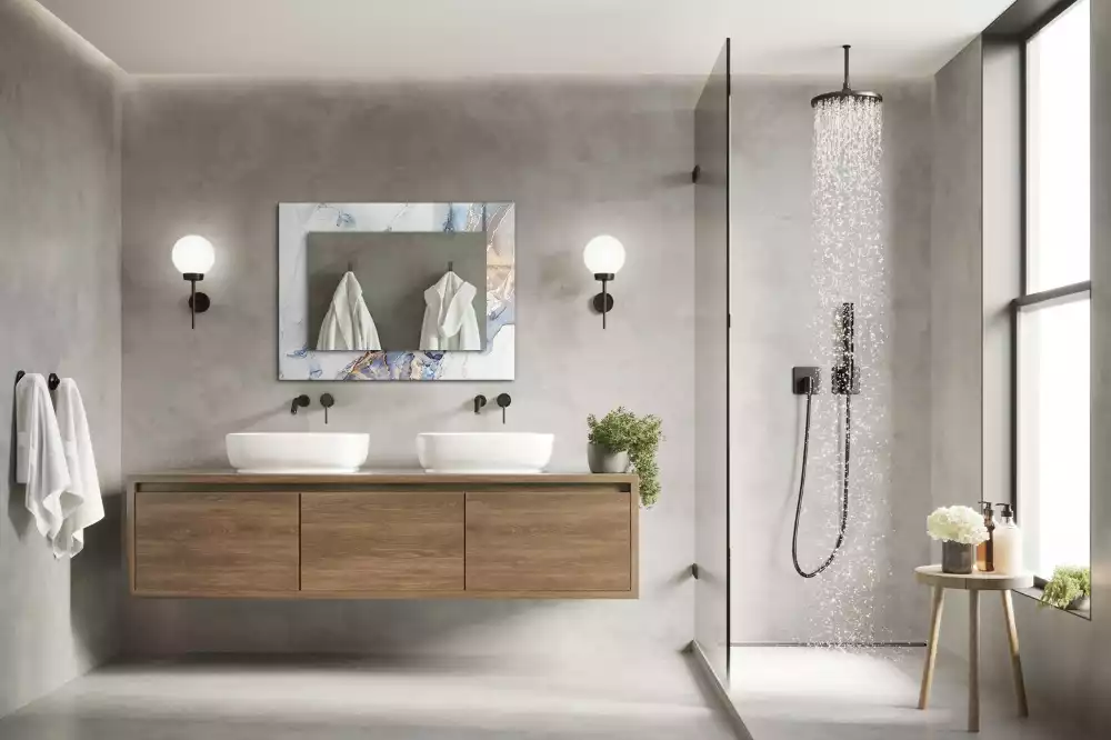 Spiegel mit rechteckigem aufdruck Abstrakte Kunst Marmor