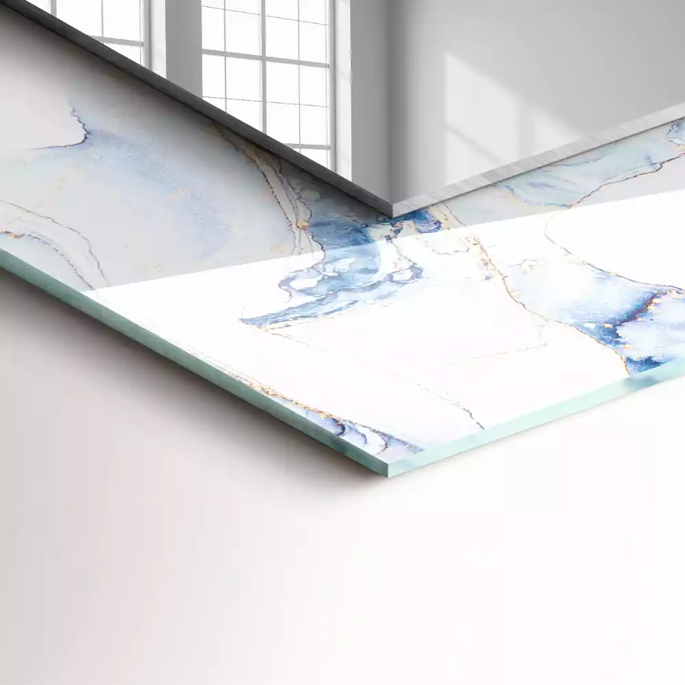 Spiegel mit rechteckigem aufdruck Abstrakte Kunst Marmor