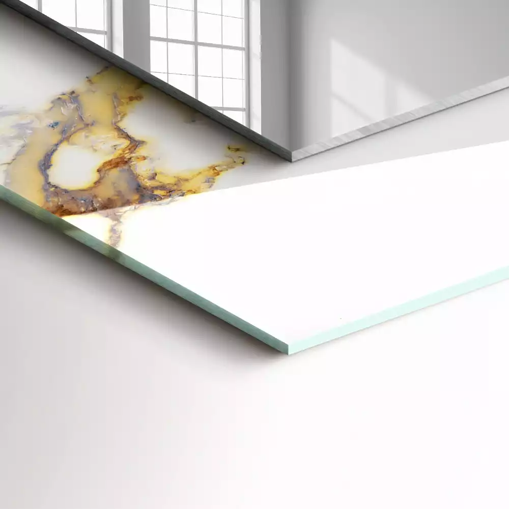 Rechteckiger dekorativer spiegel Marmor mit Adern