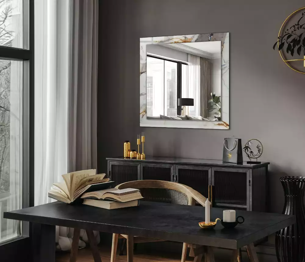 Rechteckiger dekorativer spiegel Marmor mit Adern