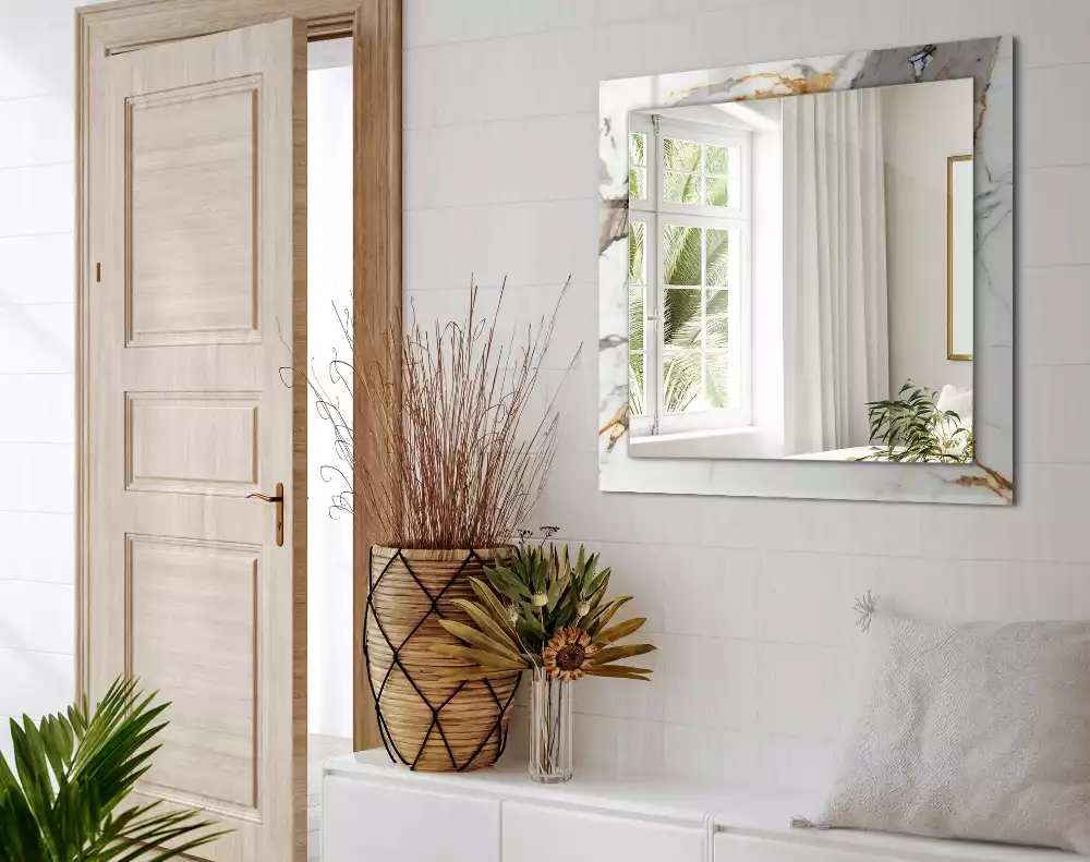 Rechteckiger dekorativer spiegel Marmor mit Adern