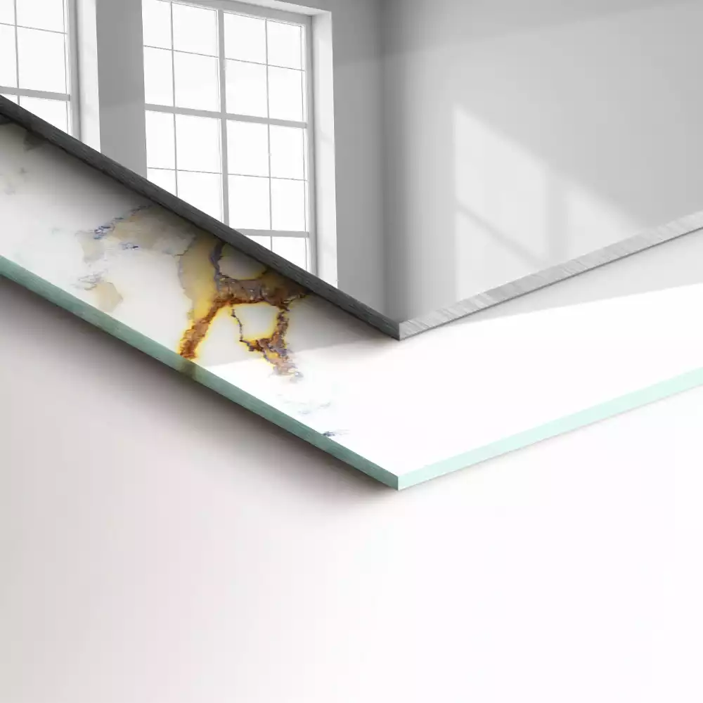 Rechteckiger dekorativer spiegel Marmor mit Adern