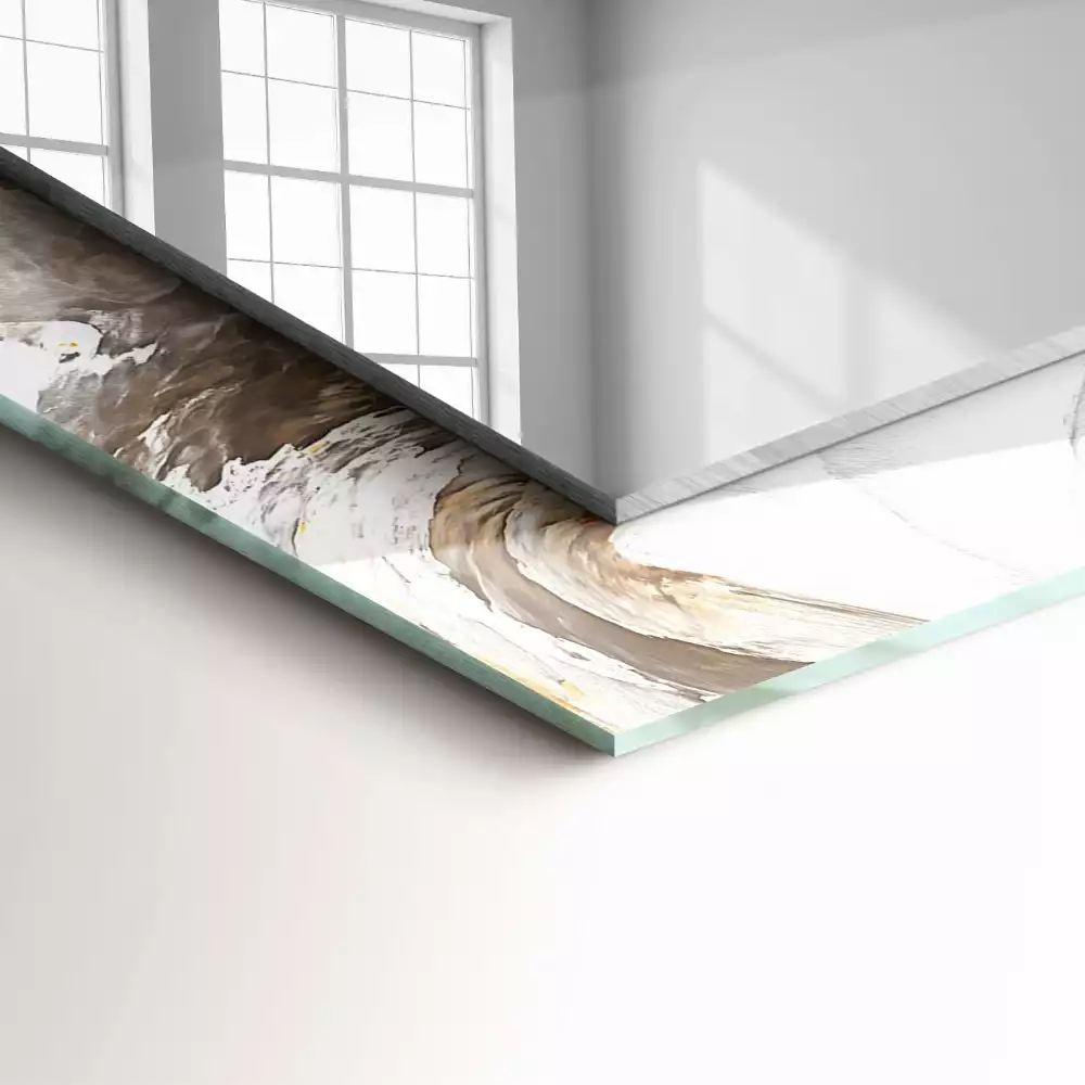 Rechteckiger spiegel Abstraktes Marmormuster