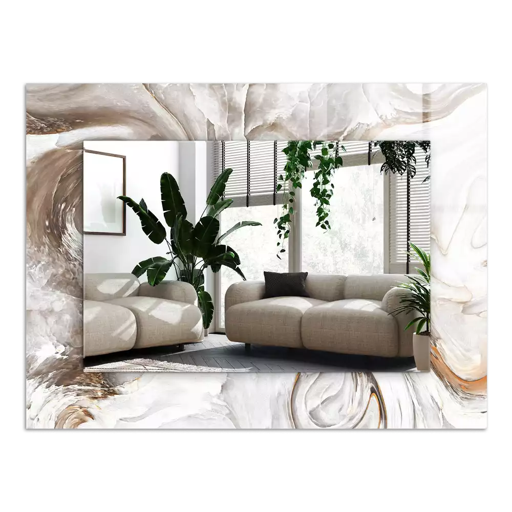 Rechteckiger spiegel Abstraktes Marmormuster