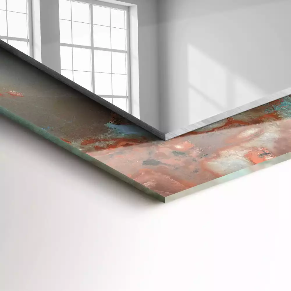 Spiegel mit rechteckigem aufdruck Abstrakte bunte Textur