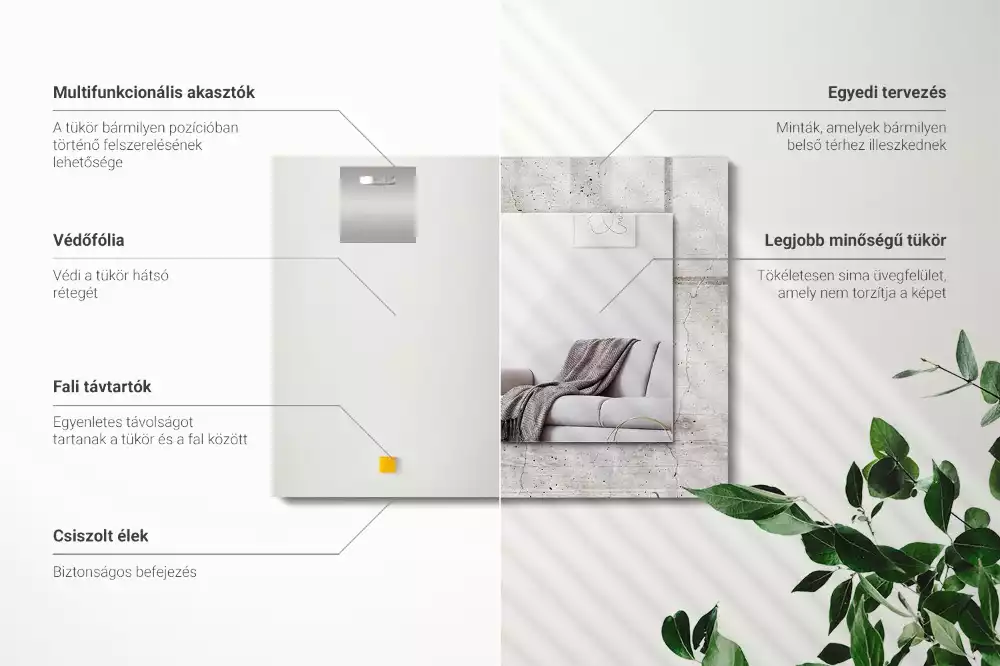 Rechteckiger spiegel Rissige Betonwand