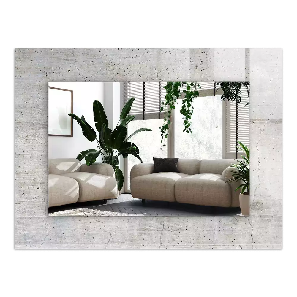 Rechteckiger spiegel Rissige Betonwand