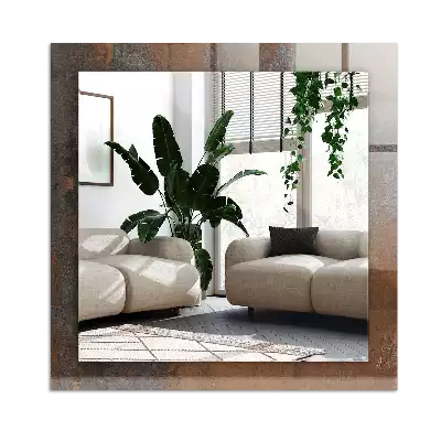 Rechteckiger spiegel Modischer Rostmetall