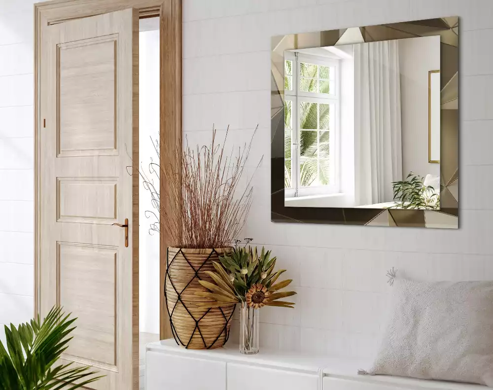 Rechteckiger dekorativer spiegel Geometrische Formen