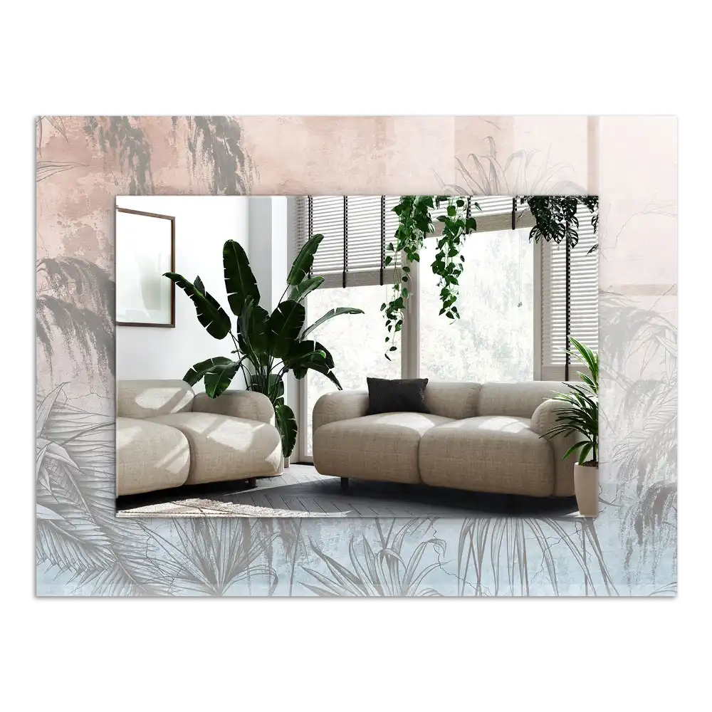 Rechteckiger spiegel Pastellpflanzen