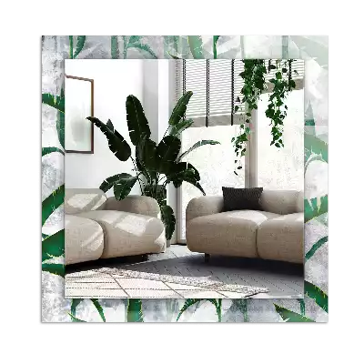 Rechteckiger spiegel Grüne Pflanzenblätter