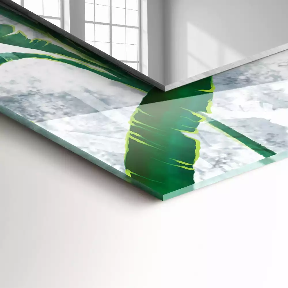 Rechteckiger spiegel Grüne Pflanzenblätter