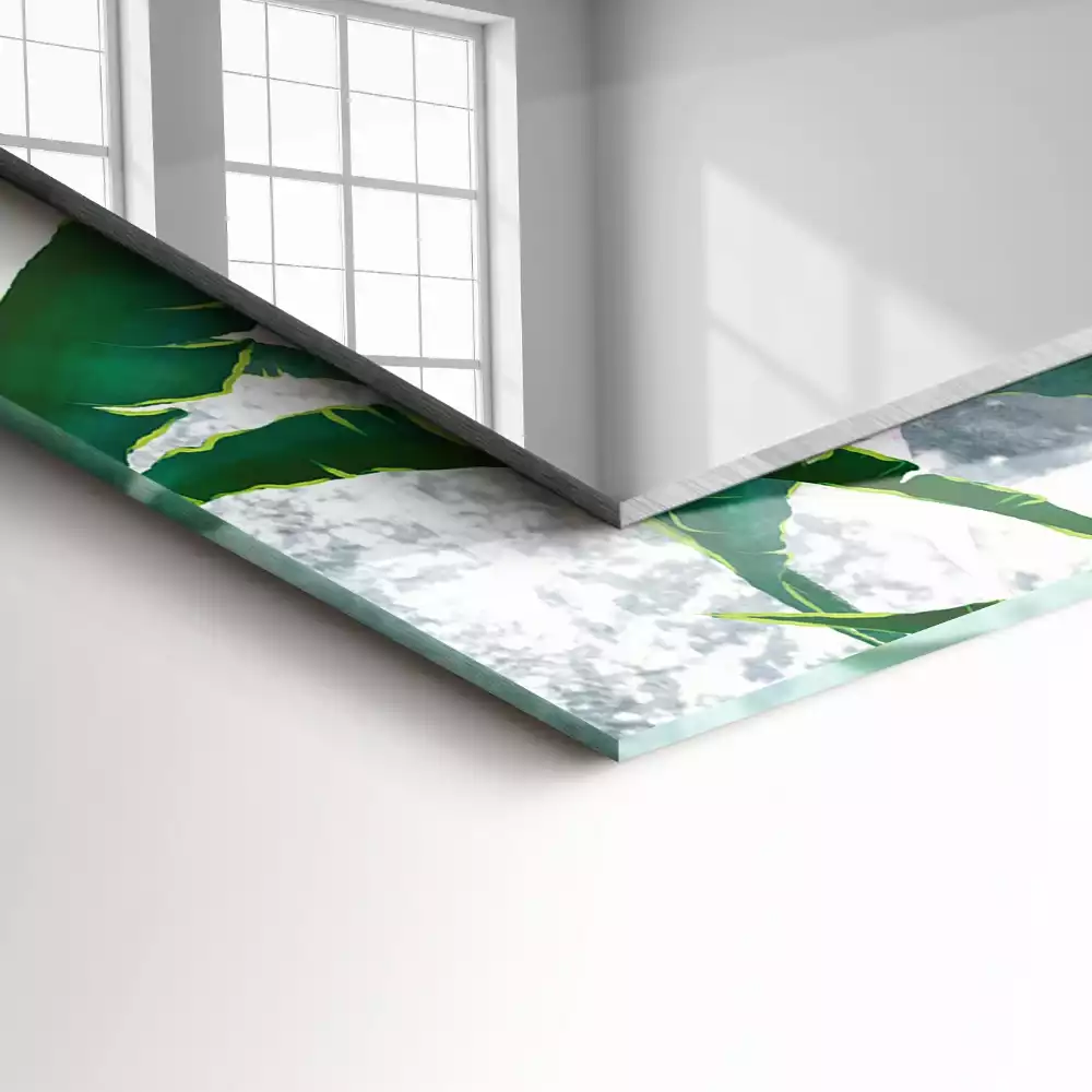 Rechteckiger spiegel Grüne Pflanzenblätter