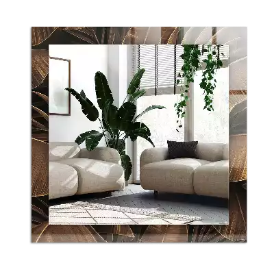 Spiegel mit rechteckigem aufdruck Tropische Blätter