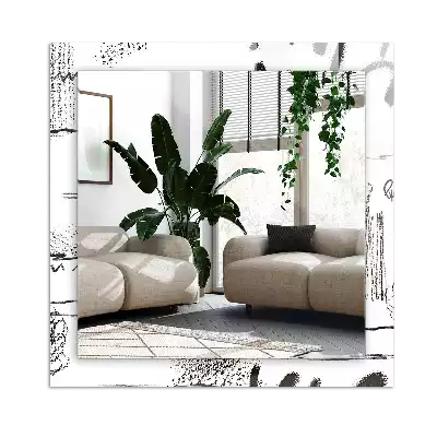 Spiegel mit rechteckigem aufdruck Abstrakte moderne Bordüren