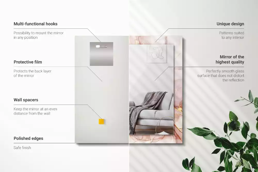 Spiegel mit rechteckigem aufdruck Abstrakte Aquarellkunst