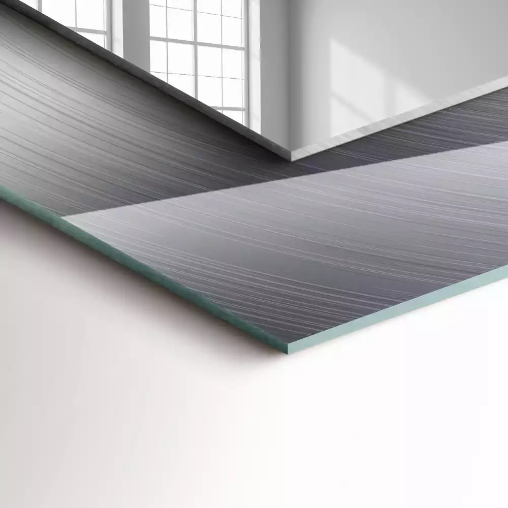 Rechteckiger spiegel Metallische kreisrunde Oberfläche