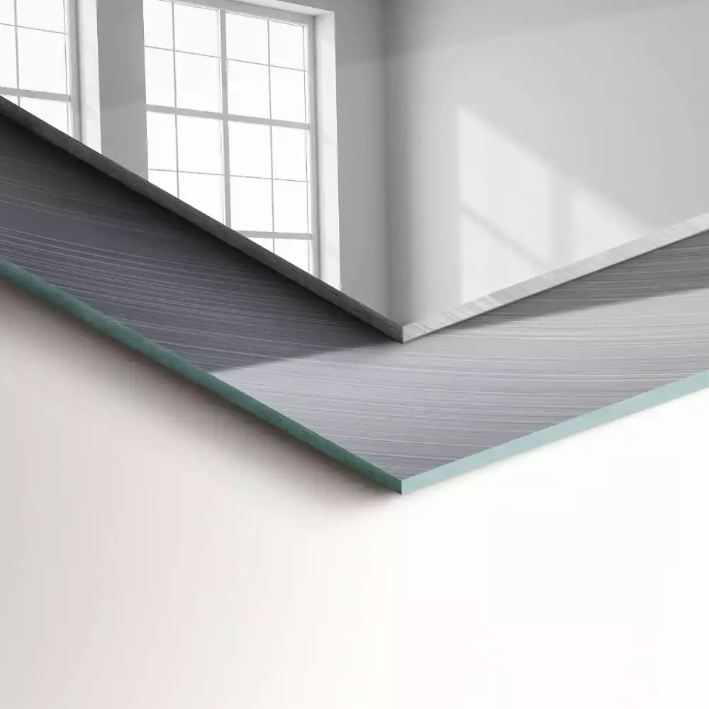 Rechteckiger spiegel Metallische kreisrunde Oberfläche