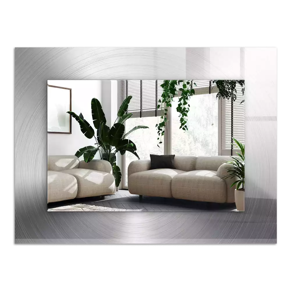 Rechteckiger spiegel Metallische kreisrunde Oberfläche