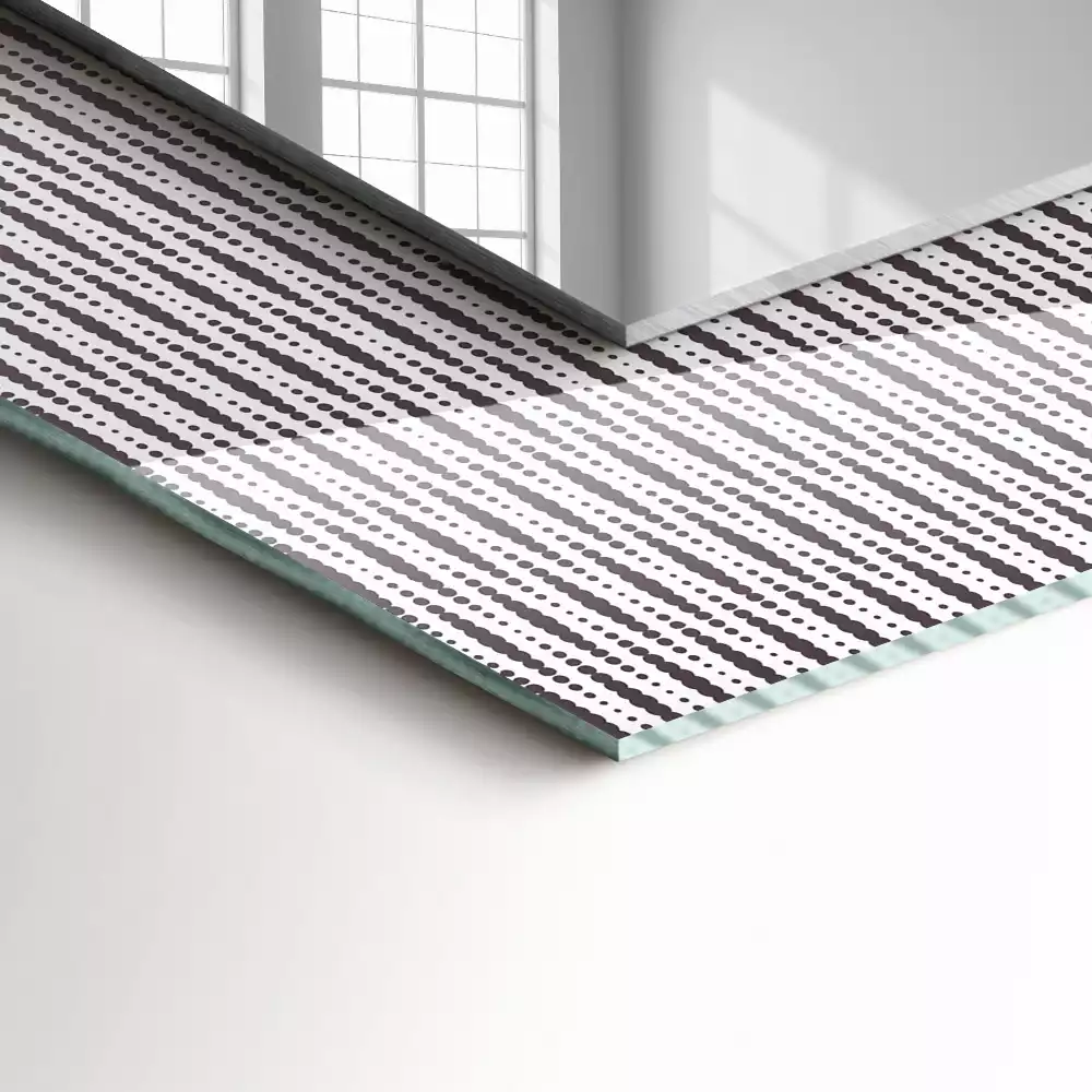 Rechteckiger dekorativer spiegel Textilstoffmuster