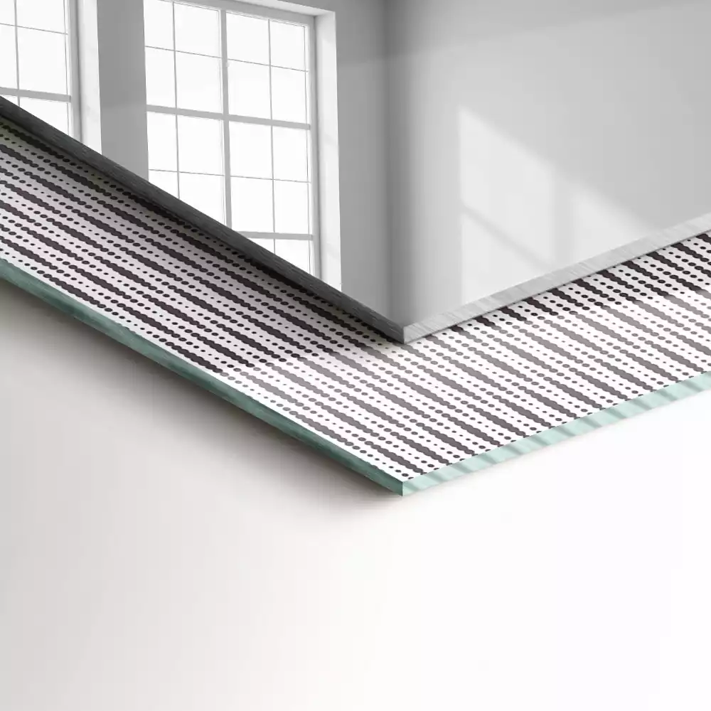 Rechteckiger dekorativer spiegel Textilstoffmuster