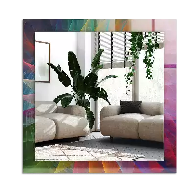 Rechteckiger spiegel Farbige abstrakte Spirale