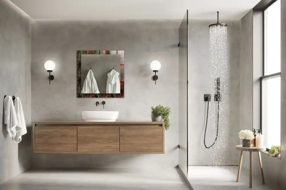 Spiegel mit rechteckigem aufdruck Ethnisches Ornamentmuster