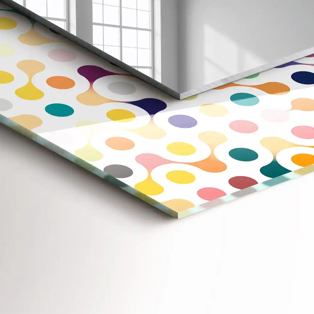 Rechteckiger spiegel Buntes geometrisches Muster