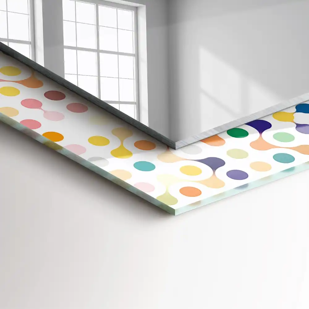Rechteckiger spiegel Buntes geometrisches Muster