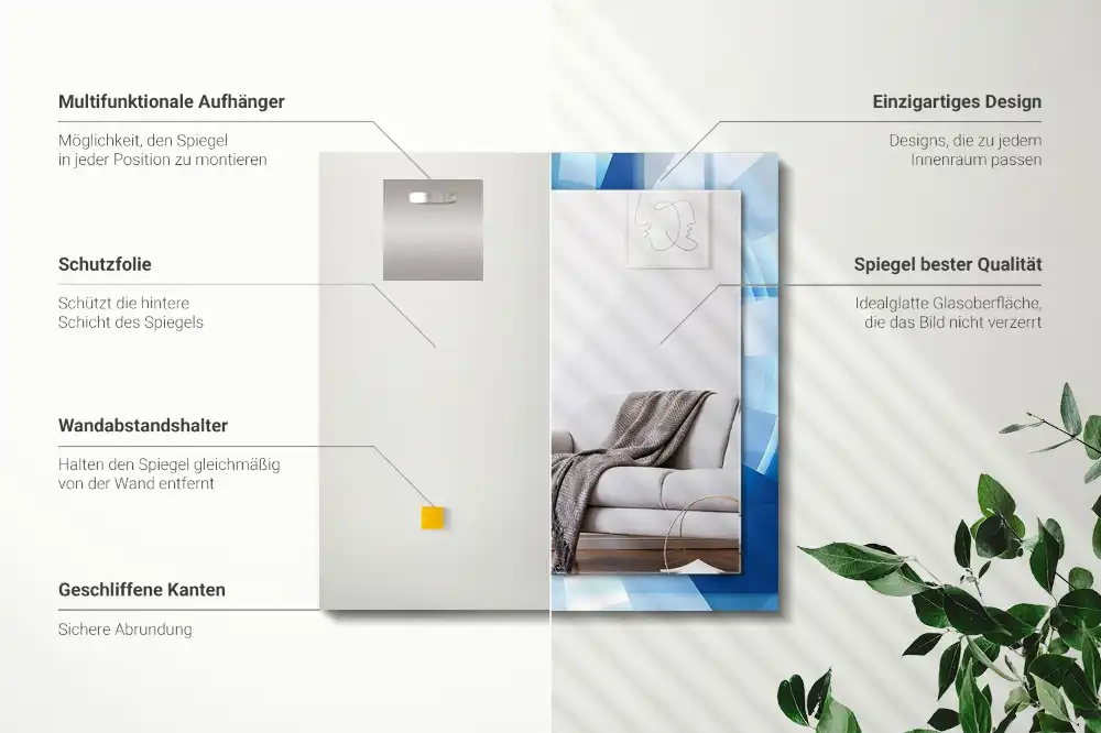 Rechteckiger spiegel Abstrakter Tunnel