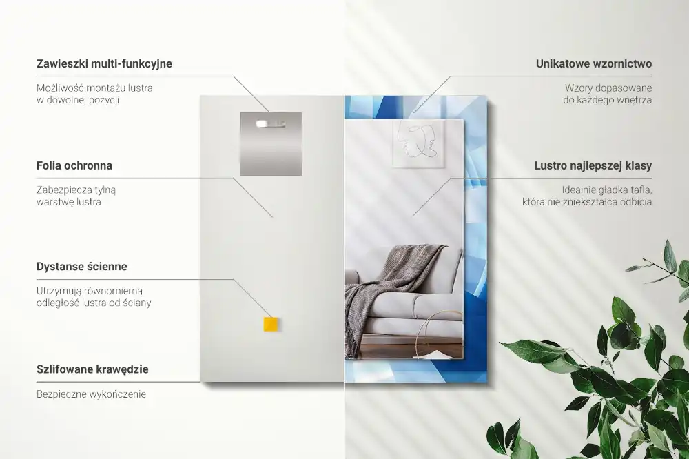 Rechteckiger spiegel Abstrakter Tunnel