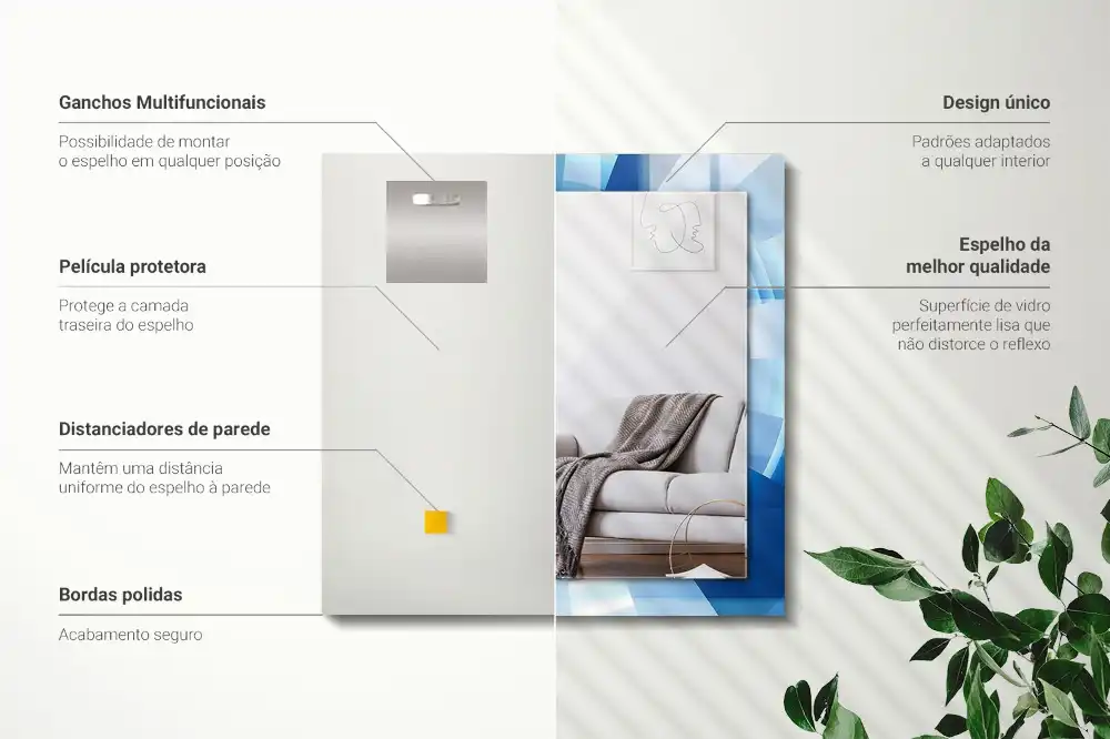 Rechteckiger spiegel Abstrakter Tunnel