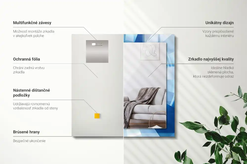 Rechteckiger spiegel Abstrakter Tunnel