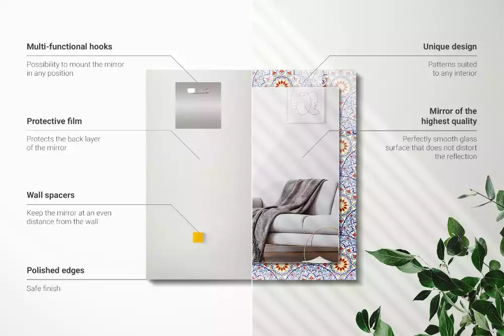 Rechteckiger spiegel Mandalas