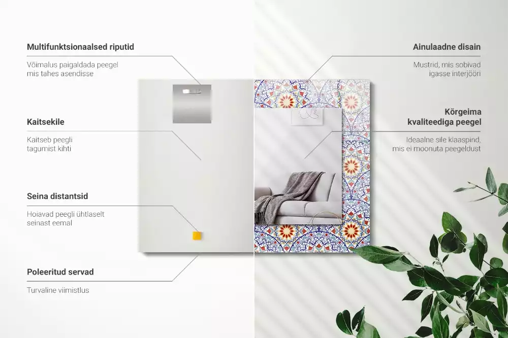 Rechteckiger spiegel Mandalas