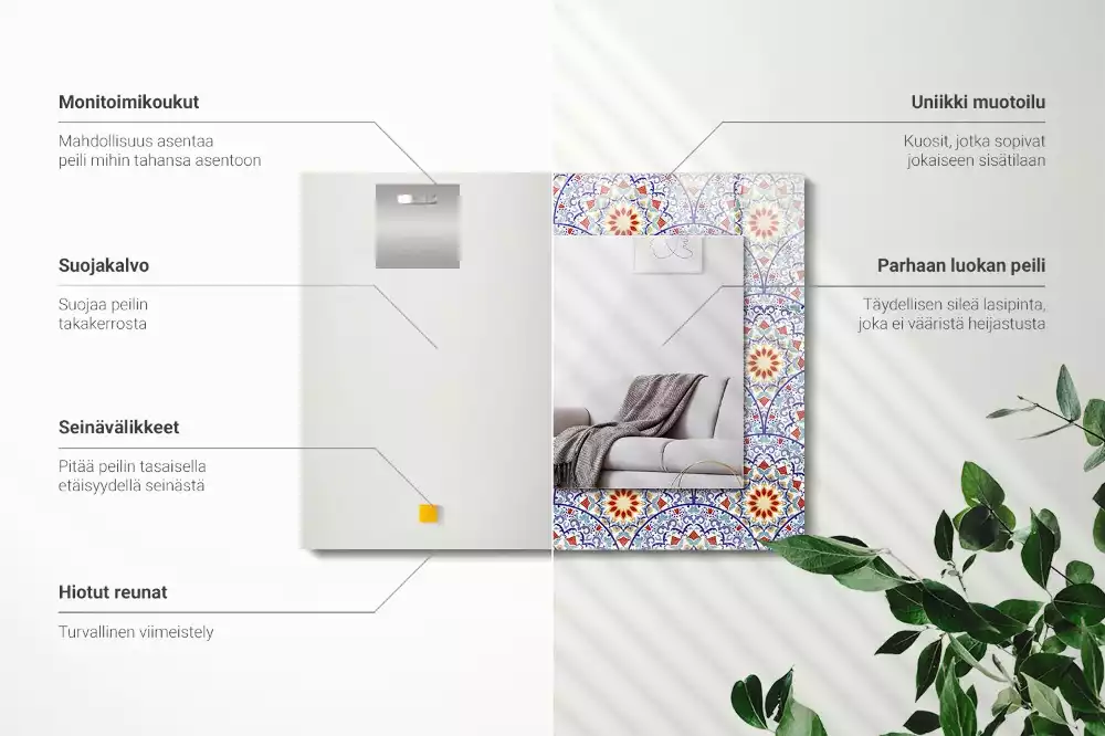 Rechteckiger spiegel Mandalas