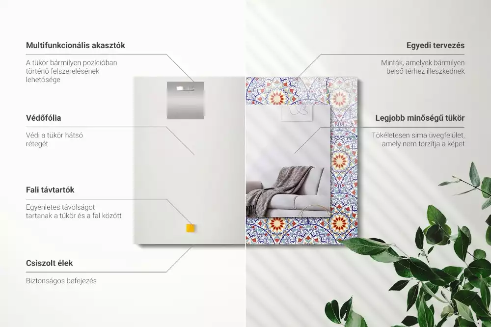 Rechteckiger spiegel Mandalas