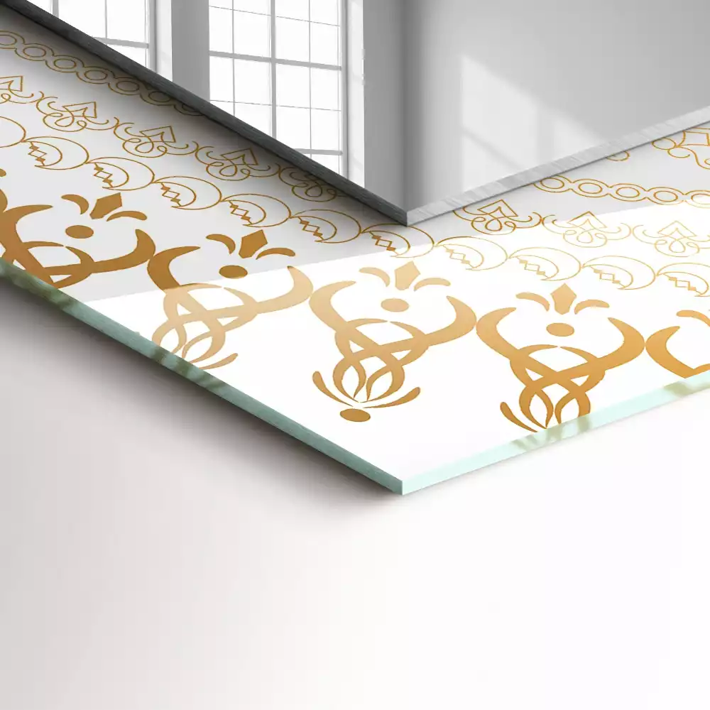 Rechteckiger dekorativer spiegel Mandalamuster