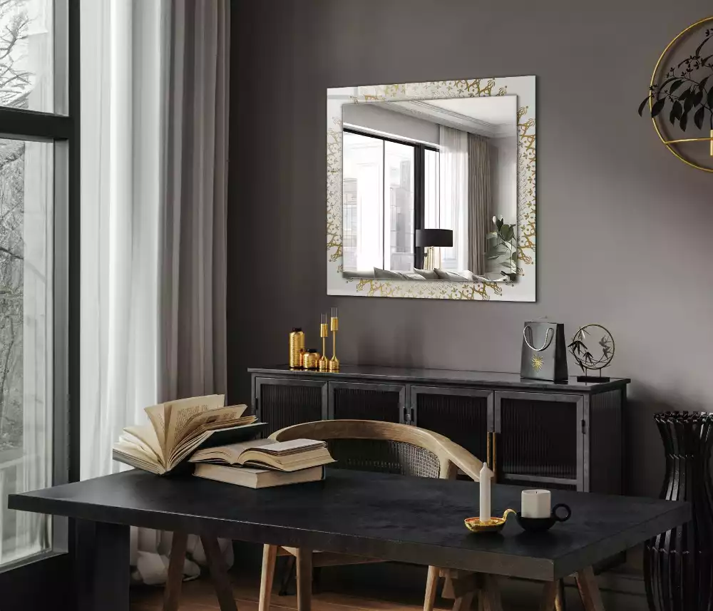 Rechteckiger dekorativer spiegel Mandalamuster