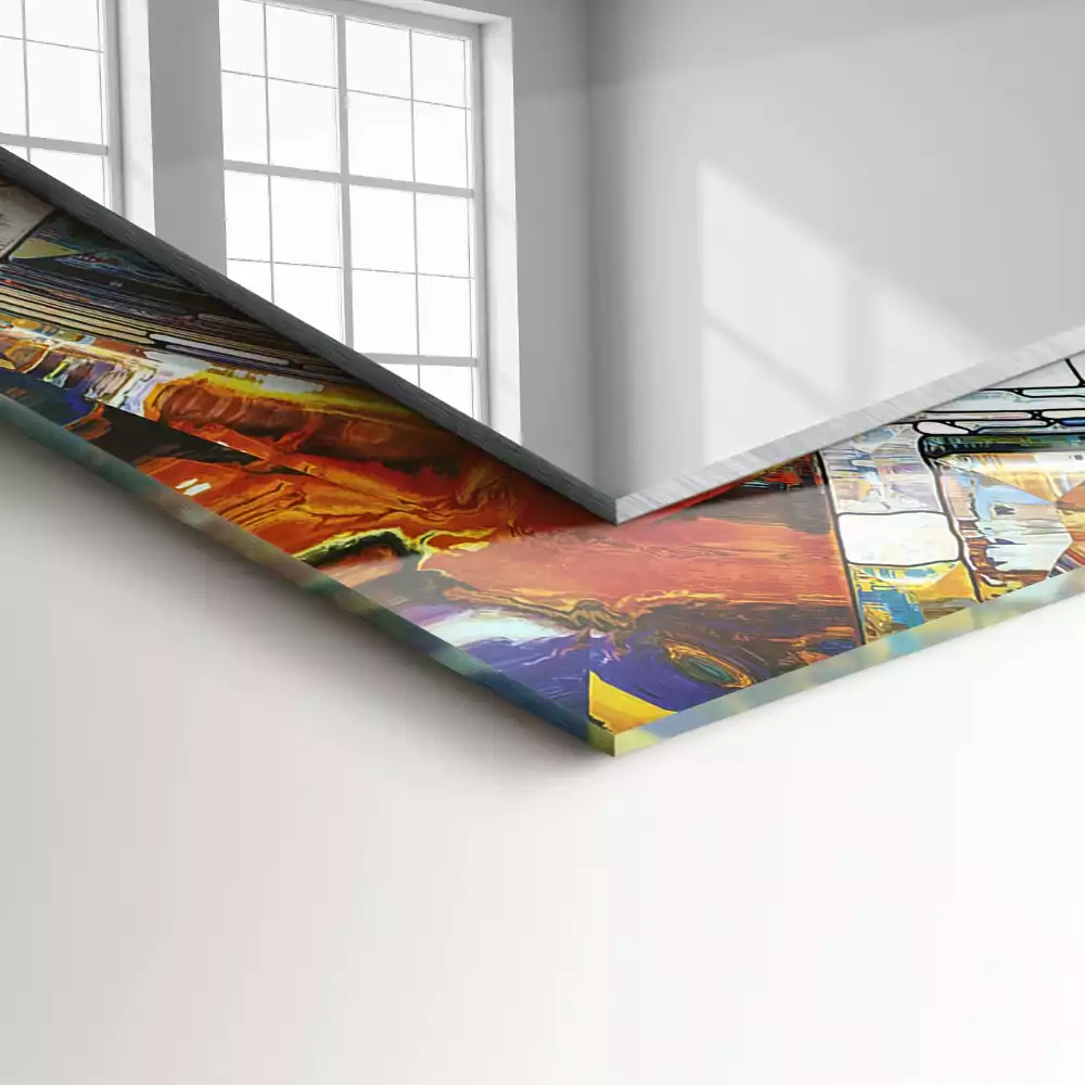 Rechteckiger dekorativer spiegel Abstrakte Kreismosaik