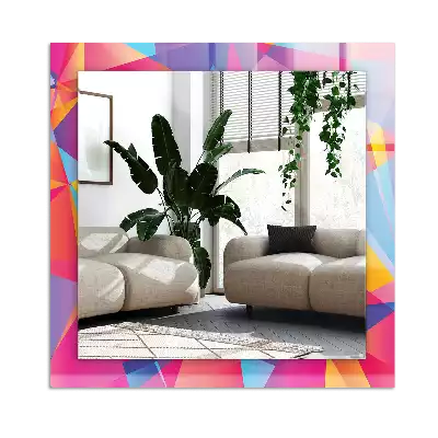 Rechteckiger spiegel Bunte geometrische Muster