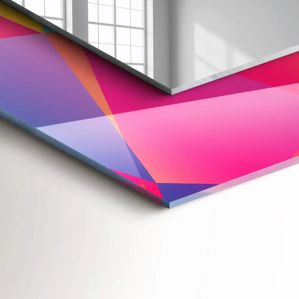 Rechteckiger spiegel Bunte geometrische Muster