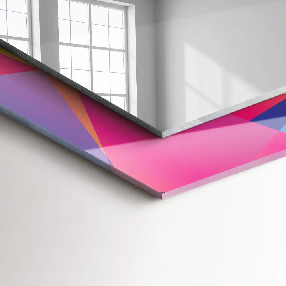 Rechteckiger spiegel Bunte geometrische Muster